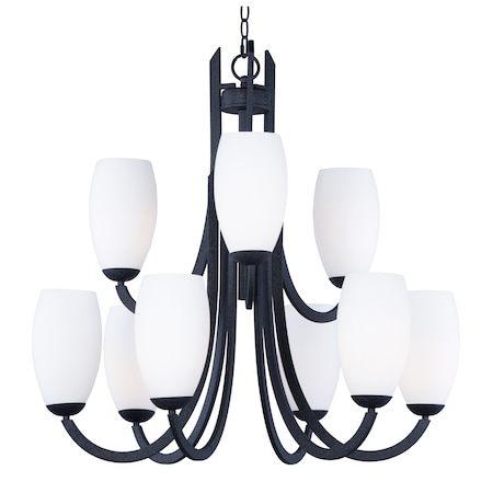 Maxim Lighting Taylor 9-Light 31.5" Wide Textured Black Chandelier 21657SWTXB